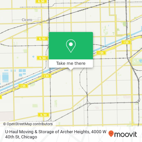Mapa de U-Haul Moving & Storage of Archer Heights, 4000 W 40th St