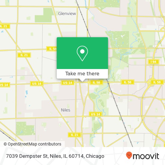 7039 Dempster St, Niles, IL 60714 map