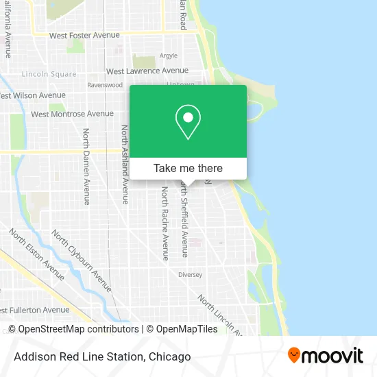 Addison Red Line Station map