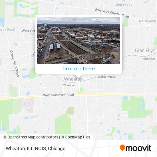 Mapa de Wheaton, ILLINOIS