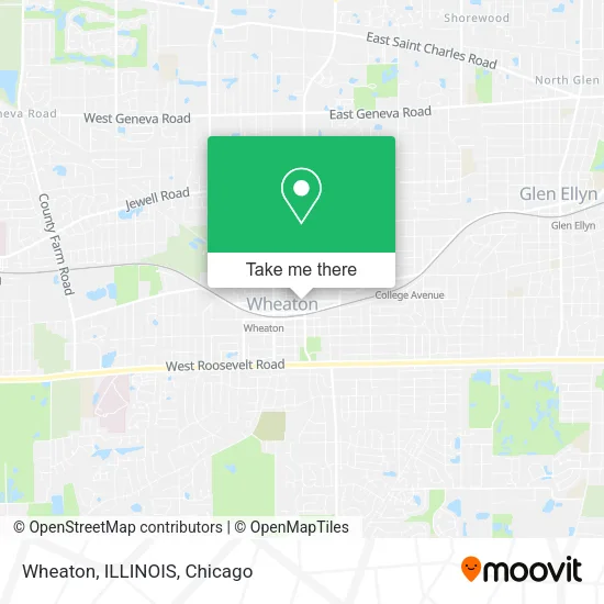 Mapa de Wheaton, ILLINOIS