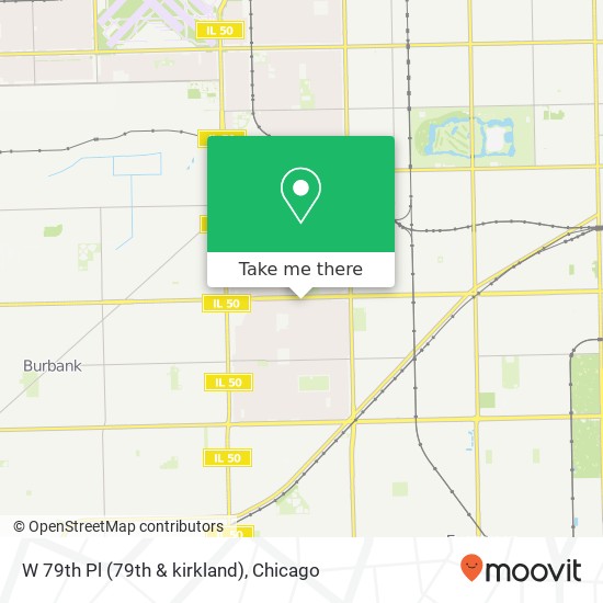 Mapa de W 79th Pl (79th & kirkland), Chicago, IL 60652