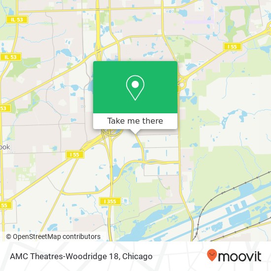 AMC Theatres-Woodridge 18 map