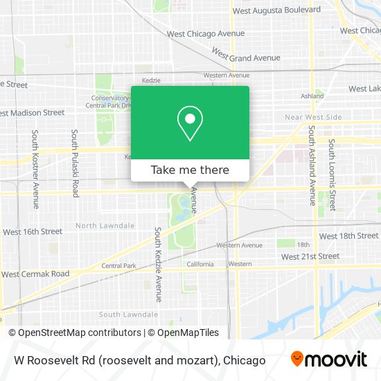 W Roosevelt Rd (roosevelt and mozart) map