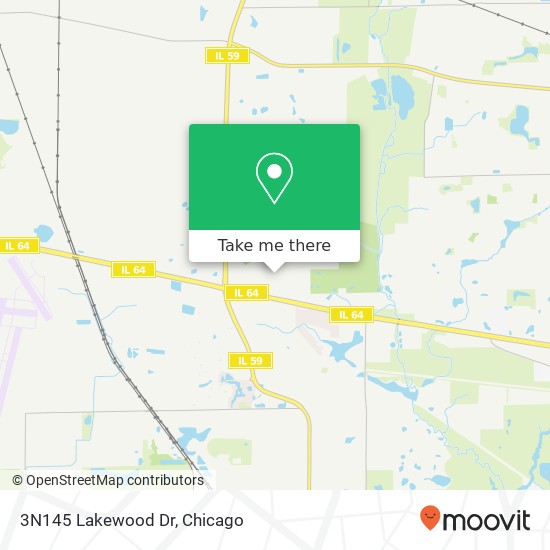 Mapa de 3N145 Lakewood Dr, West Chicago (NORTHWOODS), IL 60185