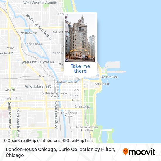 Mapa de LondonHouse Chicago, Curio Collection by Hilton