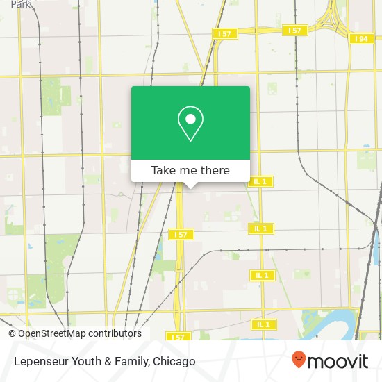 Mapa de Lepenseur Youth & Family, 1464 W 115th St