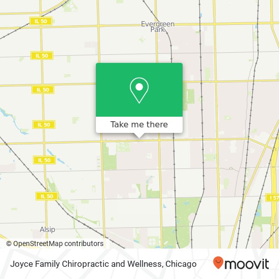 Mapa de Joyce Family Chiropractic and Wellness, 3440 W 111th St
