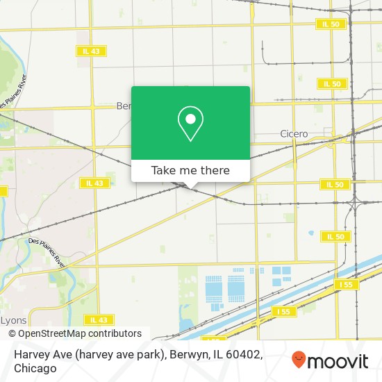 Harvey Ave (harvey ave park), Berwyn, IL 60402 map