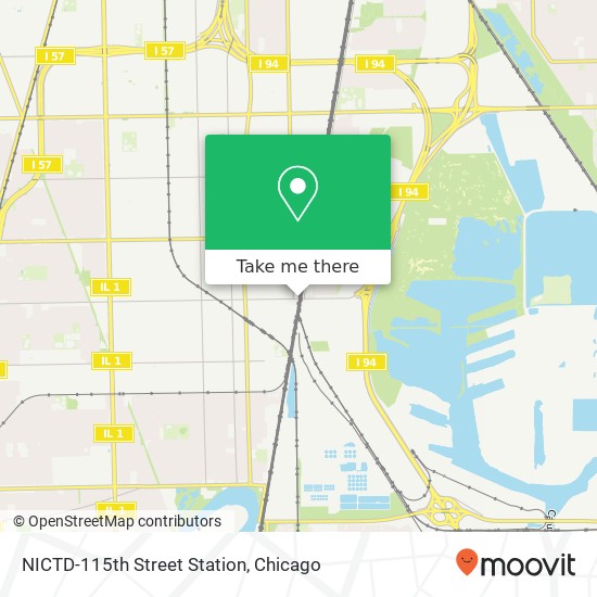 NICTD-115th Street Station map