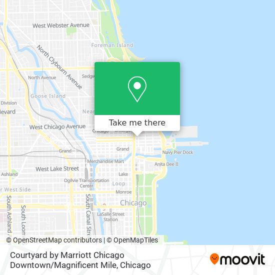 Mapa de Courtyard by Marriott Chicago Downtown / Magnificent Mile