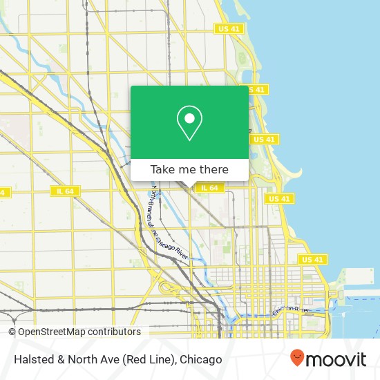 Halsted & North Ave (Red Line) map