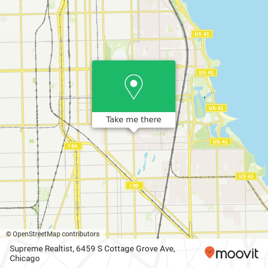 Mapa de Supreme Realtist, 6459 S Cottage Grove Ave