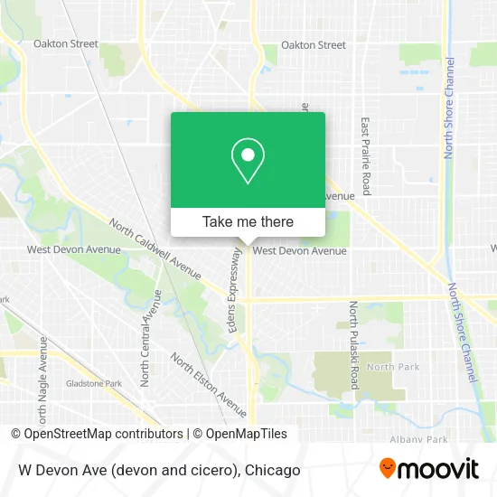 W Devon Ave (devon and cicero) map