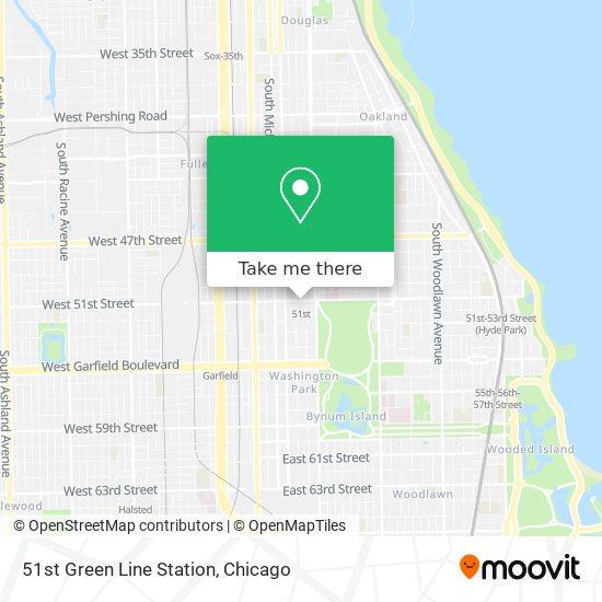 51st Green Line Station map