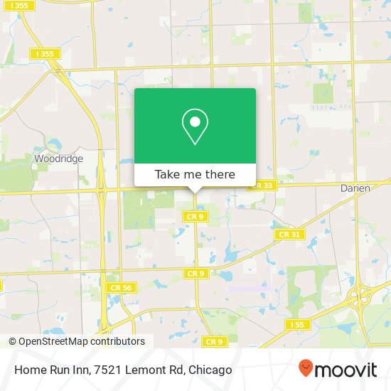Mapa de Home Run Inn, 7521 Lemont Rd