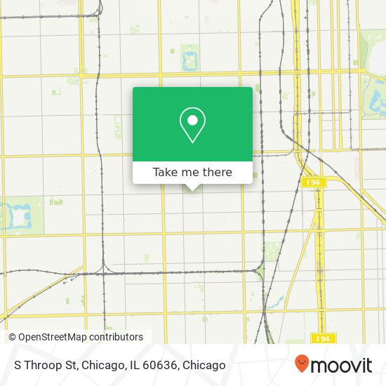 Mapa de S Throop St, Chicago, IL 60636