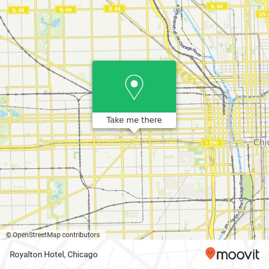 Mapa de Royalton Hotel, 1810 W Jackson Blvd