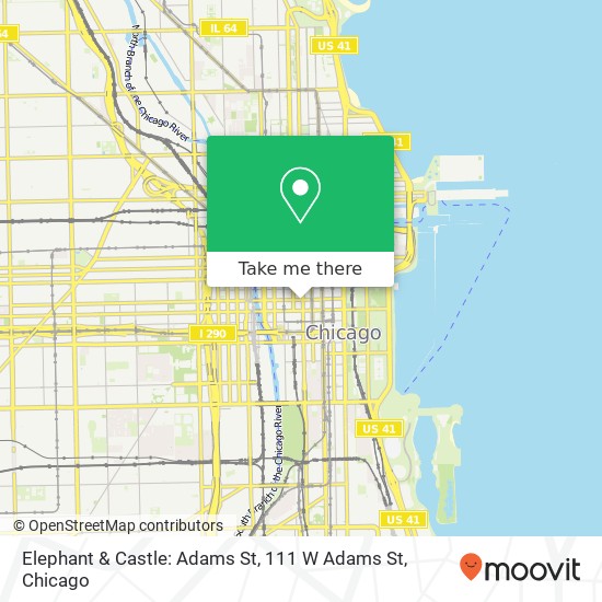 Mapa de Elephant & Castle: Adams St, 111 W Adams St