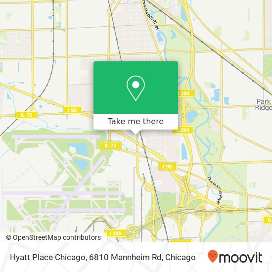 Mapa de Hyatt Place Chicago, 6810 Mannheim Rd
