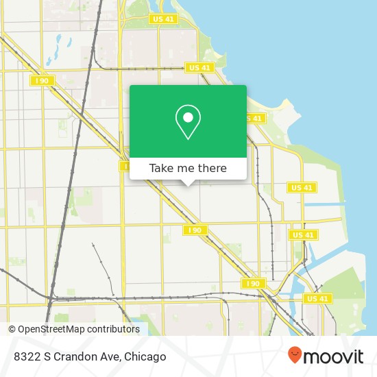 Mapa de 8322 S Crandon Ave, Chicago, IL 60617