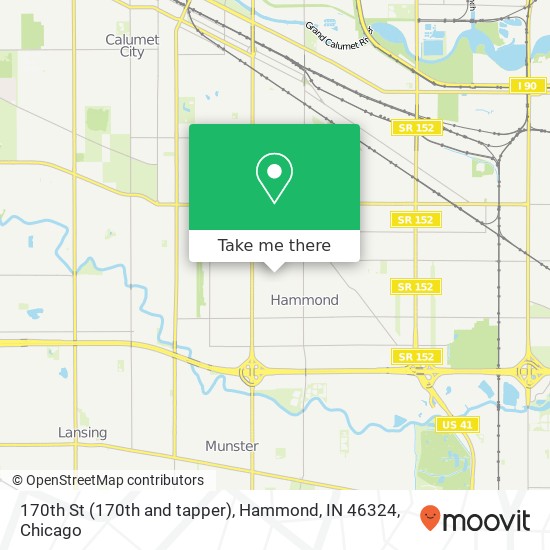 170th St (170th and tapper), Hammond, IN 46324 map