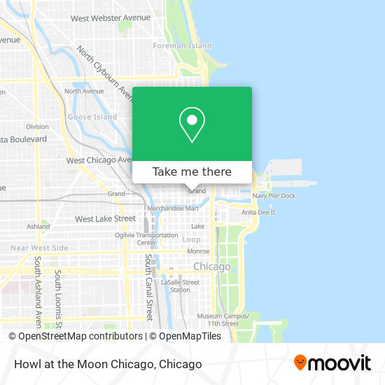 Howl at the Moon Chicago map