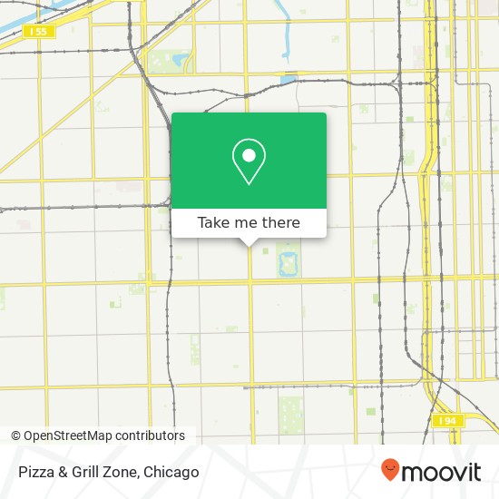 Pizza & Grill Zone, 5257 S Ashland Ave map