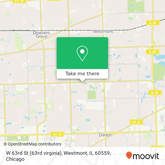 Mapa de W 63rd St (63rd virginia), Westmont, IL 60559