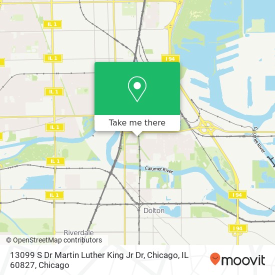 Mapa de 13099 S Dr Martin Luther King Jr Dr, Chicago, IL 60827