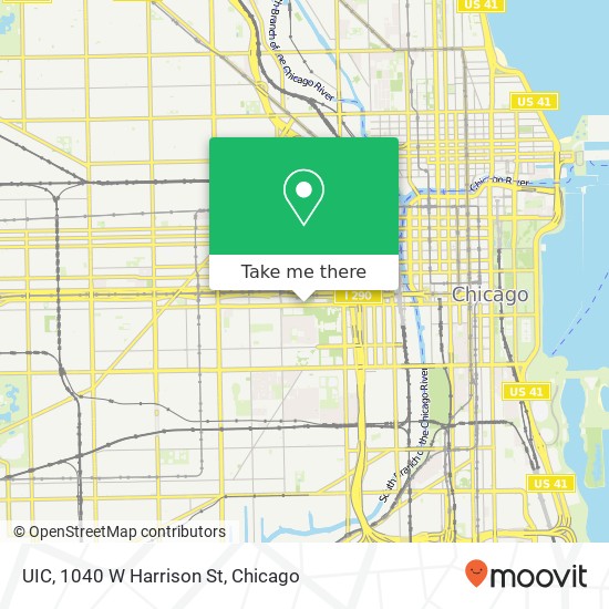 UIC, 1040 W Harrison St map