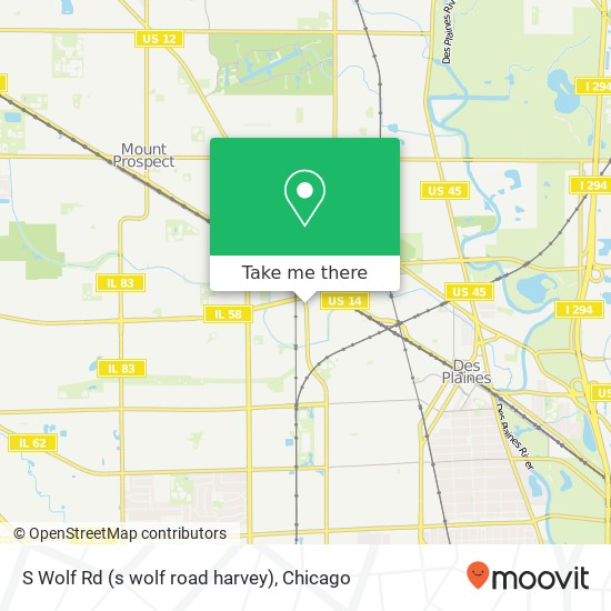 S Wolf Rd (s wolf road harvey), Des Plaines, IL 60016 map