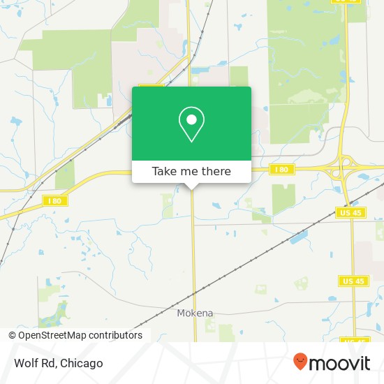 Mapa de Wolf Rd, Mokena, IL 60448