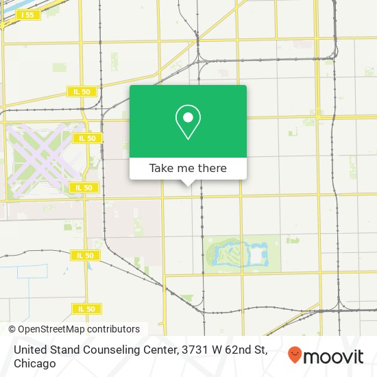 United Stand Counseling Center, 3731 W 62nd St map