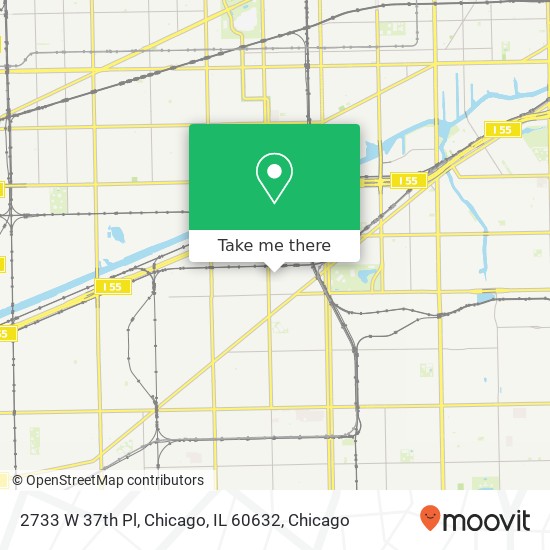 Mapa de 2733 W 37th Pl, Chicago, IL 60632