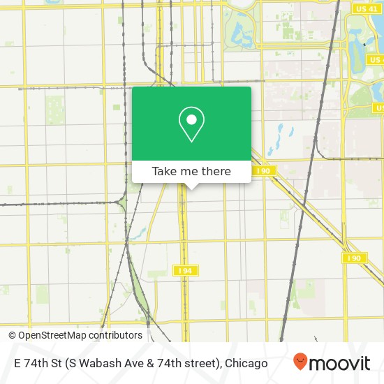 E 74th St (S Wabash Ave & 74th street), Chicago, IL 60619 map