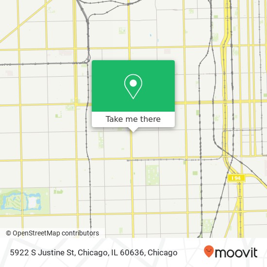 Mapa de 5922 S Justine St, Chicago, IL 60636