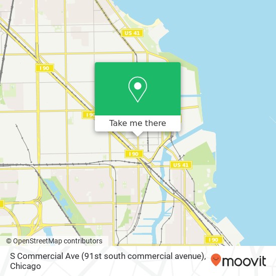 Mapa de S Commercial Ave (91st south commercial avenue), Chicago, IL 60617