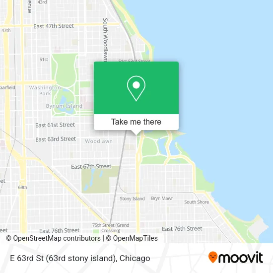 Mapa de E 63rd St (63rd stony island)