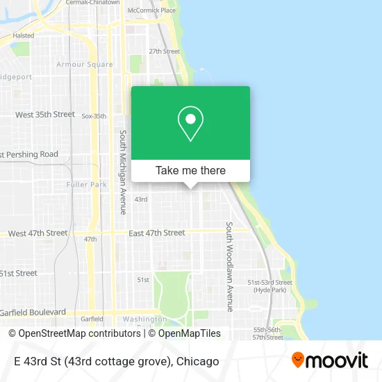 E 43rd St (43rd cottage grove) map