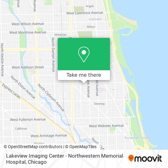 Lakeview Imaging Center - Northwestern Memorial Hospital map