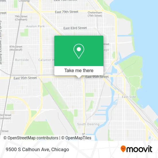 9500 S Calhoun Ave map