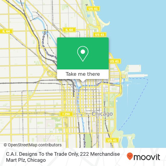 C.A.I. Designs To the Trade Only, 222 Merchandise Mart Plz map