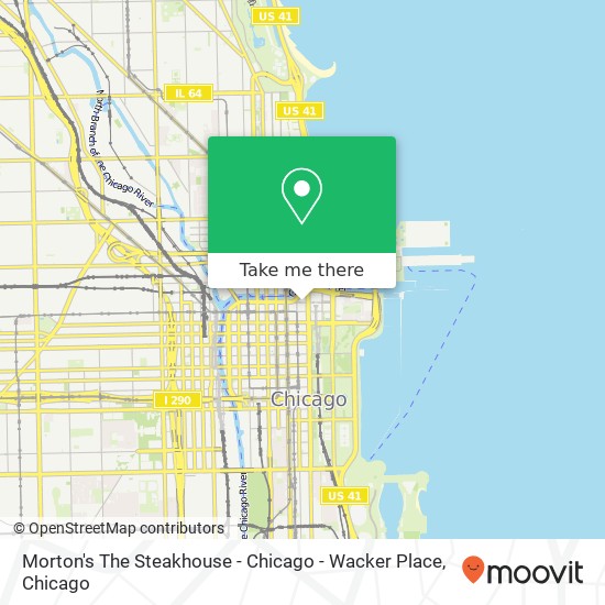 Morton's The Steakhouse - Chicago - Wacker Place, 65 E Wacker Pl map