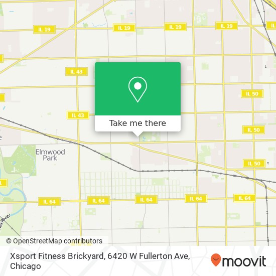 Xsport Fitness Brickyard, 6420 W Fullerton Ave map