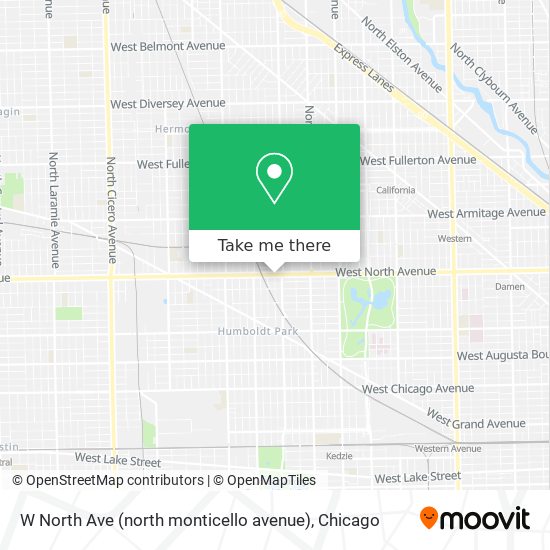 Mapa de W North Ave (north monticello avenue)