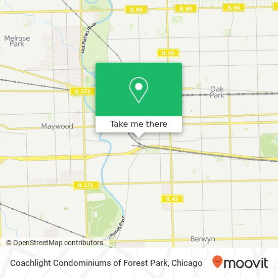 Coachlight Condominiums of Forest Park, 7635 Jackson Blvd map