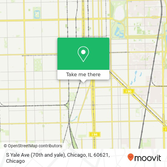 Mapa de S Yale Ave (70th and yale), Chicago, IL 60621