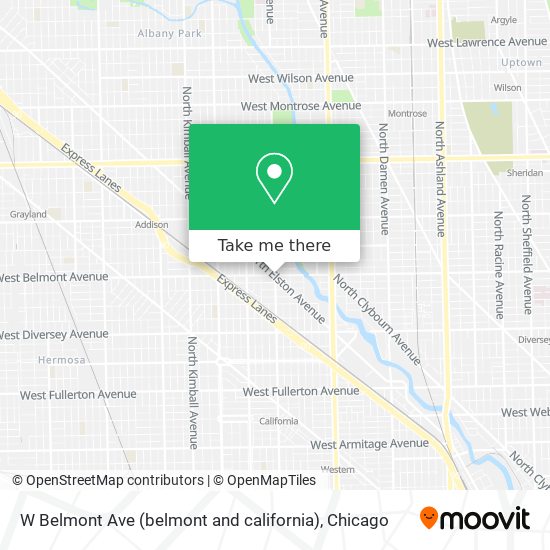 W Belmont Ave (belmont and california) map