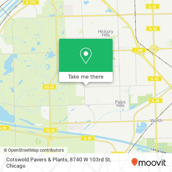 Cotswold Pavers & Plants, 8740 W 103rd St map